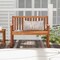 Outdoor Wooden Garden Bench 4Ft with Backrest for Porch or Patio